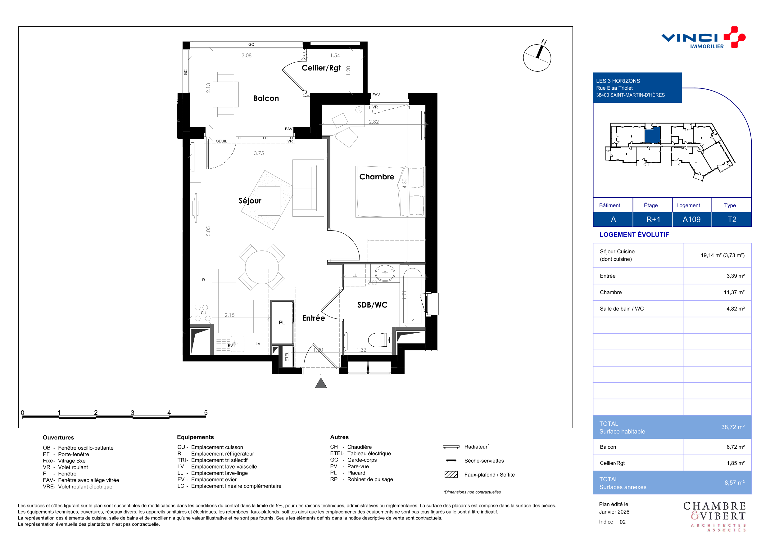 Appartement à Saint-Martin-d'Hères 38400 image 7