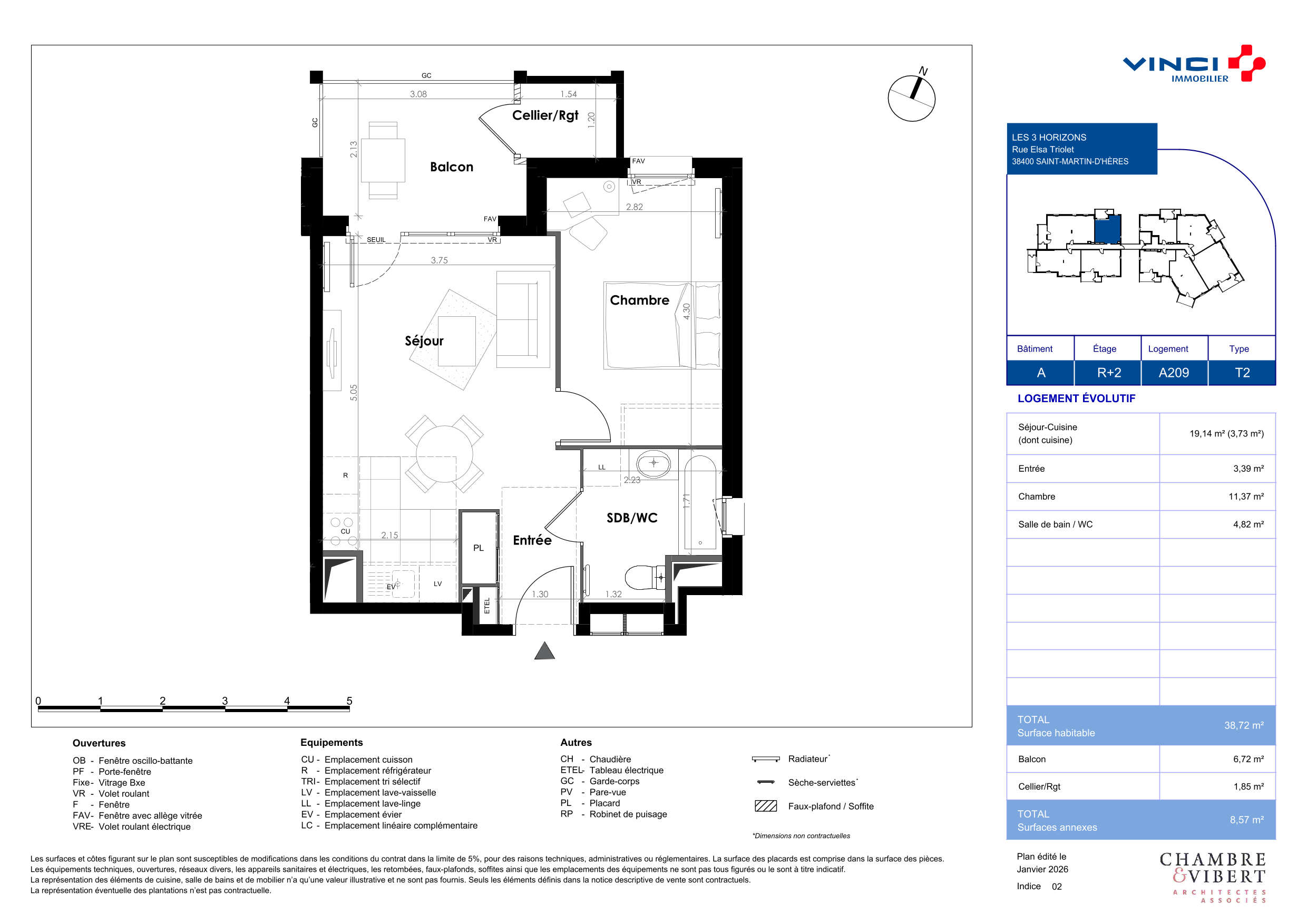 Appartement à Saint-Martin-d'Hères 38400 image 16