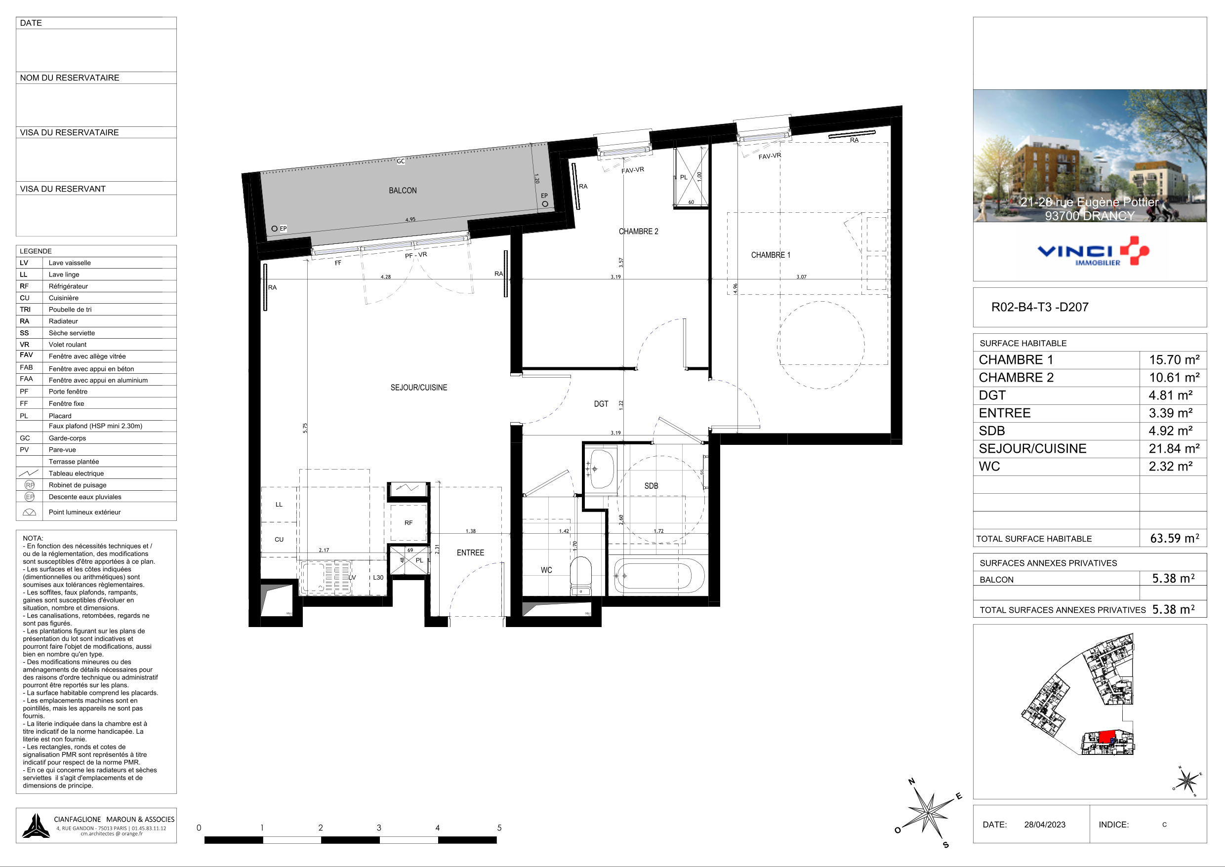 Appartement à Drancy 93700 image 94