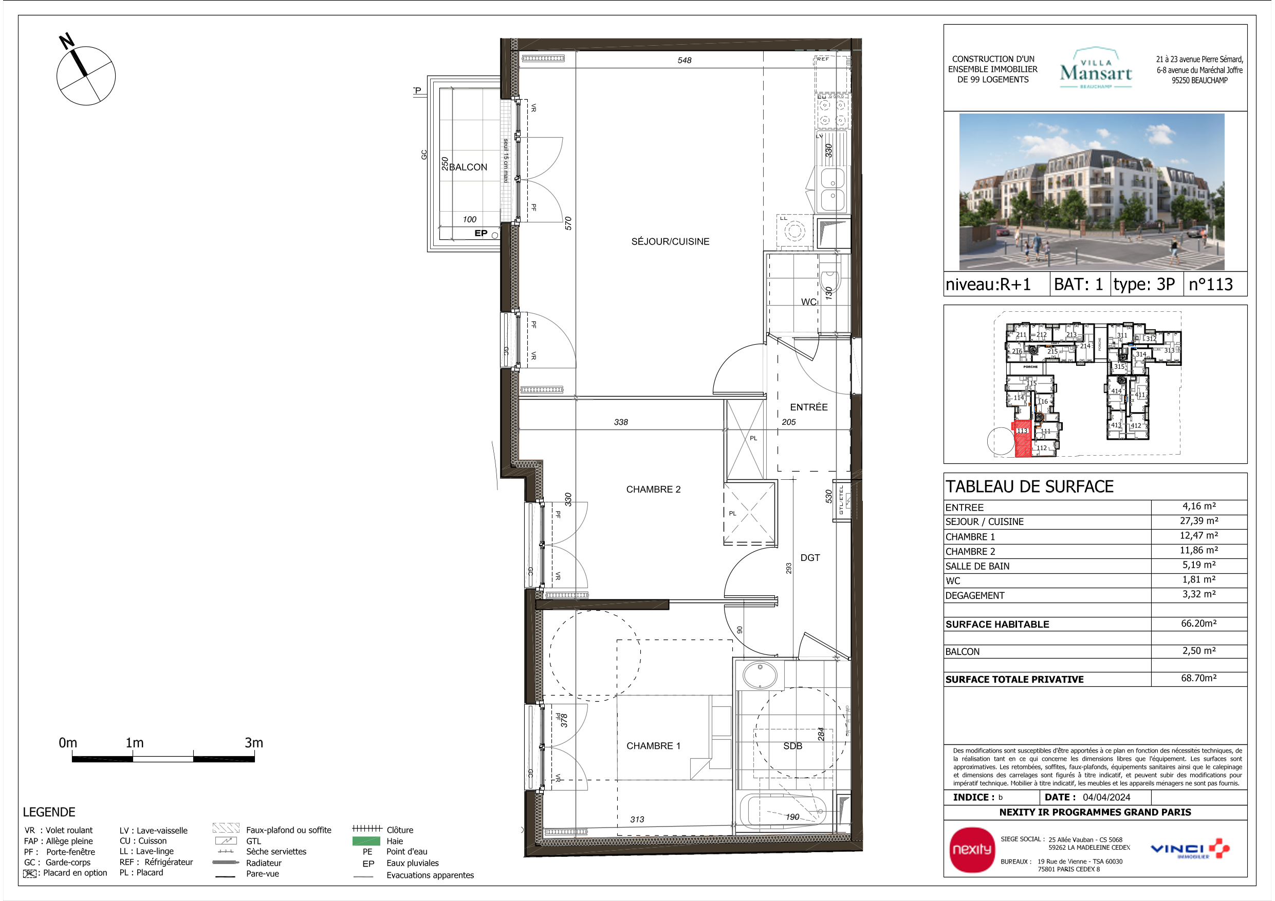 Appartement à Beauchamp 95250 image 14